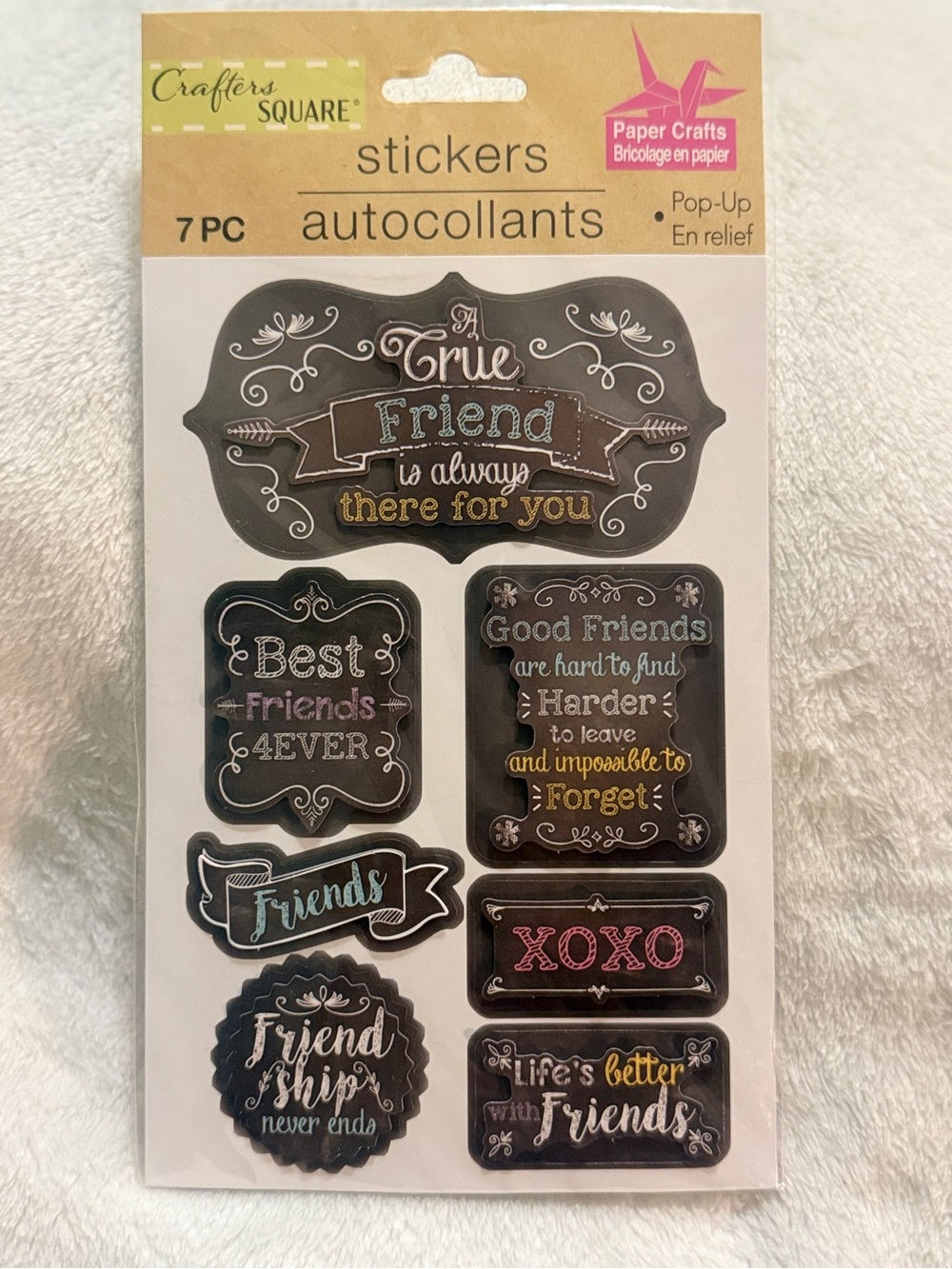 Crafter's Square Pop-Up Friendship Stickers